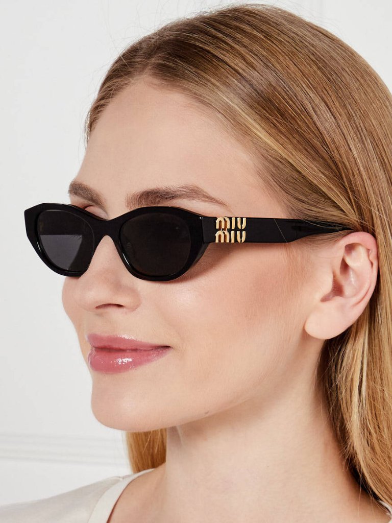 New Miu Miu Sunglasses Mua03s 16k08z Women Black Mu A03s, Smu A03 Eyewear